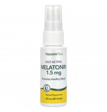 Мелатонин (спрей), InstaNutrient Melatonin, Nature's Plus, вкус мяты, 59.14 мл