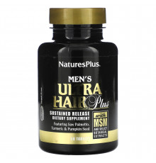 Витамины для волос для мужчин, Men's Ultra Hair Plus, Nature's Plus, 60 таблеток с замедленным высвобождением