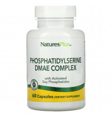 Фосфатидилсерин и ДМАЭ, Phosphatidylserine DMAE, Nature's Plus, комплекс, 60 капсул