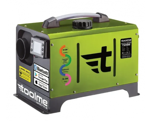 Дизельний автономний обігрівач 9 кВт TOOLME TM188 (230V/12V/24V) керування Bluetooth (Android / iOS) + пульт ДК