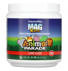 Магний для детей, вкус вишен, Children's Magnesium, Nature's Plus, Animal Parade, 171 г