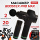 Ударний перкусійний масажер Boostex PRO MAX 2024 року — 30 режимів, 20 насадок, запасна батарея 2500 mAh та кейс (чорний)