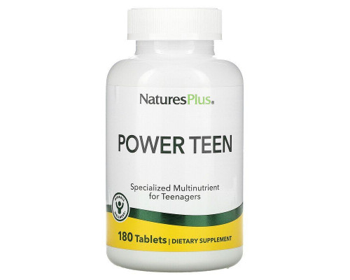 Витамины для подростков, Power Teen, Nature's Plus, 180 таблеток