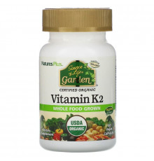 Витамин К2 (Vitamin K2), Nature's Plus, Source of Life Garden, 60 капсул