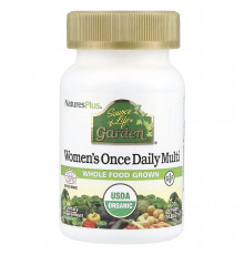 Ежедневные мультивитамины для женщин, Women's Once Daily Multi, Nature's Plus, Source of Life Garden, 30 веганских таблеток