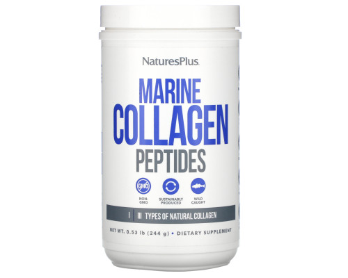 Пептиды морского коллагена, Marine Collagen Peptides, Nature's Plus, 244 г
