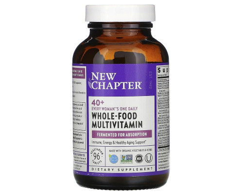 Мультивитамины для женщин 40+, One Daily Multi, New Chapter, 1 в день, 96 таблеток
