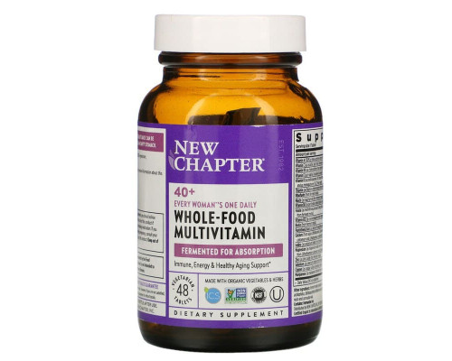 Мультивитамины для женщин 40+, One Daily Multi, New Chapter, 1 в день, 48 таблеток
