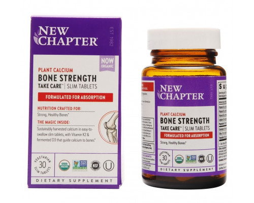 Комплекс для здоровья костей, Bone Strength Take Care, New Chapter, 30 тонких таблеток
