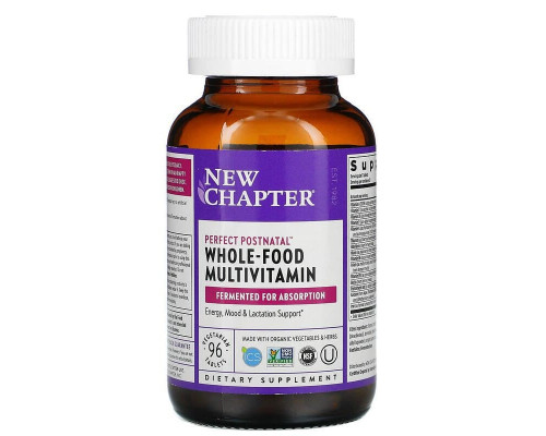 Мультивитаминный комплекс постнатальный, Postnatal MultiVitamin, New Chapter, 96 таблеток