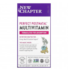 Мультивитаминный комплекс постнатальный, Postnatal MultiVitamin, New Chapter, 192 вегетарианские таблетки