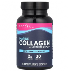 Морской коллаген и гиалуроновая кислота, Marine Collagen, Neocell, 120 капсул