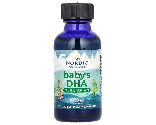 Рыбий жир для детей, Baby's DHA, Nordic Naturals, вегетарианский, 30 мл.