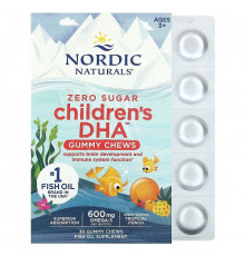 Рыбий жир для детей, Children's DHA Gummies, Nordic Naturals, 600 мг, 30 жевательных конфет