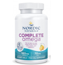 Омега 3 6 9 (лимон), Complete Omega, Nordic Naturals, 1000 мг, 60 капсул