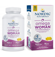 Омега-3 + вечерняя примула для женщин (лимон), Omega With Evening Primrose, Nordic Naturals, 830 мг, 120 капсул