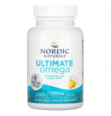 Омега-3 очищенный (лимон), Ultimate Omega, Nordic Naturals, 1280 мг, 60 капсул
