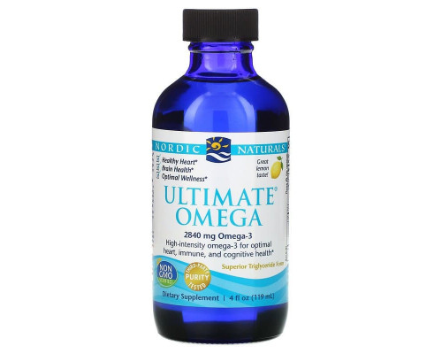 Концентрат рыбьего жира (лимон), Ultimate Omega, Nordic Naturals, 119 мл.