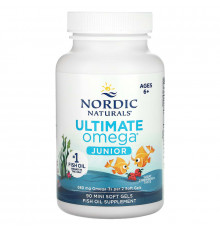 Риб'ячий жир для дітей від 6 до 12 років, Ultimate Omega, Nordic Naturals, полуниця, 340 мг, 90 гелевих міні капсул