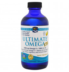 Омега экстра, Omega Xtra, Nordic Naturals, лимонный вкус,  237 мл.