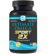 Омега 2X спорт, Ultimate Omega 2X Sport, Nordic Naturals, 2150 мг, 60 капсул