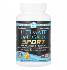 Омега-D3 спорт, Omega-D3, Nordic Naturals, 1000 мг, 60 капсул