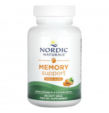 Омега с куркумином для памяти, Memory Support, Omega Blend, Nordic Naturals, 500 мг, 60 капсул