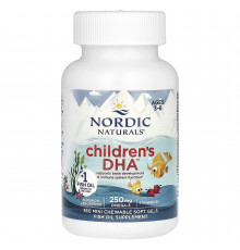 Рыбий жир для детей, Children's DHA, Nordic Naturals, возраст 3-6 лет, клубника, 360 мини-жевательных мягких гелей