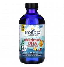 Жидкий рыбий жир для детей от 1 до 6 лет, Children's DHA, Nordic Naturals, клубника, 530 мг, 237 мл