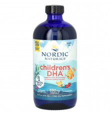 Рыбий жир для детей от 1 до 6 лет, Children's DHA, Nordic Naturals, клубника, жидкий, 530 мг, 473 мл