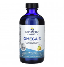 Рыбий жир (лимон), Omega-3, Nordic Naturals, 237 мл.