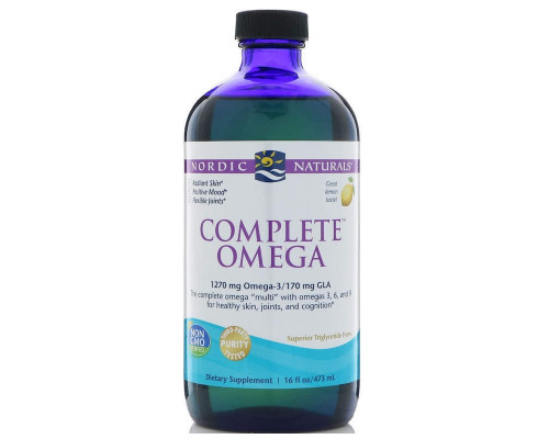 Омега 3 6 9 (лимон), Complete Omega, Nordic Naturals, 473 мл.