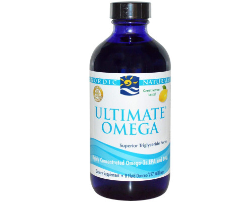 Концентрат рыбьего жира (лимон), Ultimate Omega, Nordic Naturals, 237 мл.