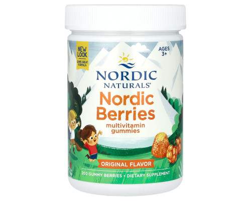 Витамины для детей от 3 лет, Multivitamin Gummies, Nordic Naturals, оригинальные, 200 жевательных ягод
