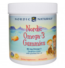 Рыбий жир для детей (мандарин), Omega-3 Gummies, Nordic Naturals, 82 мг, 120 желе