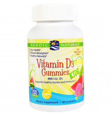 Вітамін D3 для дітей, Vitamin D3, Nordic Naturals, 400 МО, 60 желе