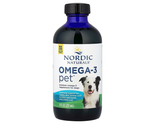 Омега-3 для собак, Omega-3 Pet, Nordic Naturals, способствует здоровью сердца, кожи, шерсти и иммунитета, 237 мл.