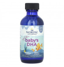 Жидкий рыбий жир для детей + Д3, Baby's DHA, Nordic Naturals, 60 мл