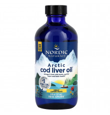Рыбий жир из печени трески, Cod Liver Oil, Nordic Naturals, лимон, арктический, 237 мл