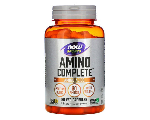 Амино комплекс, Amino Complete, Amino Acids, Now Foods, Sports, 120 вегетарианских капсул