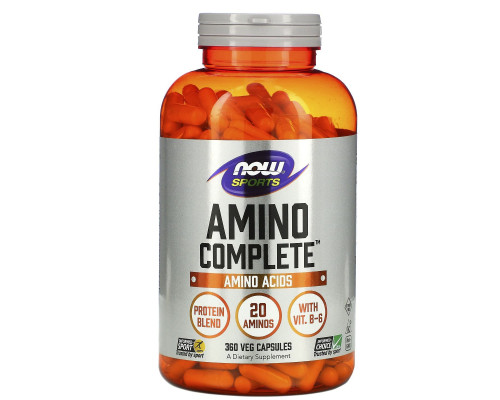 Амино комплекс, Amino Complete, Now Foods, Sports, 360 вегетарианских капсул