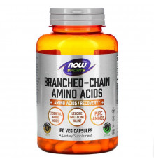 BCAA аминокислоты с разветвленной цепью, Amino Acids, Now Foods, Sports, 120 капсул