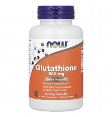 Глутатион, Glutathione, NOWFoods, 500 мг, 60 вегетарианских капсул