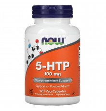 5-гидрокситриптофан, 5-HTP, Now Foods, 100 мг, 120 вегетарианских капсул