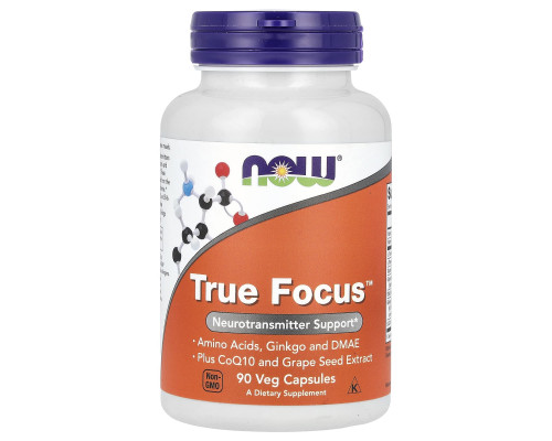 Тру Фокус, True Focus, Now Foods, 90 вегетарианских капсул