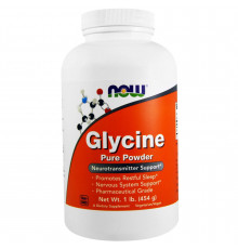 Глицин, Glycine, Now Foods, чистый порошок, 454 грамм