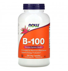 Комплекс В-100, B-Vitamins, Now Foods, для нервной системы, 250 вегетарианских капсул