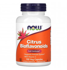 Цитрусовые биофлавоноиды с витамином С, Citrus Bioflavonoids, Now Foods, 700 мг, 100 вегетарианских капсул