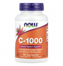 Витамин С с биофлавоноидами, C-1000, Now Foods, 100 вегетарианских капсул