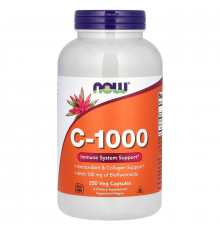 Витамин С-1000 с биофлавоноидами, C-1000, Now Foods, 250 вегетарианских капсул